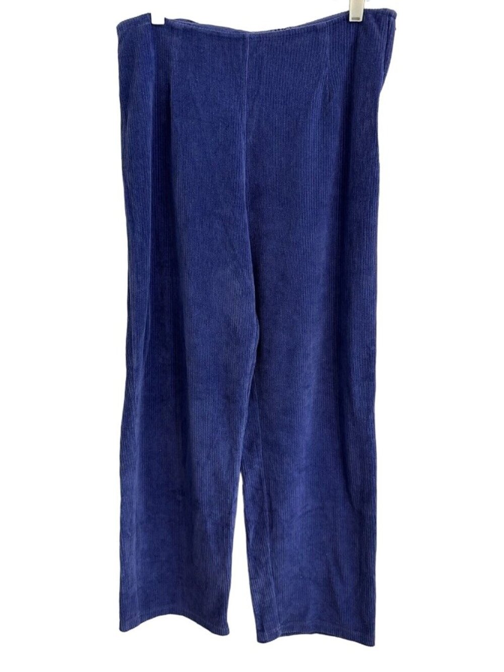 Vintage 90's April Cornell Blue Corduroy Straight Leg Pants Sz L High Waist - Picture 2 of 11